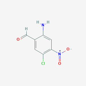 molecular formula C7H5ClN2O3 B3256591 2-氨基-5-氯-4-硝基苯甲醛 CAS No. 273401-30-2