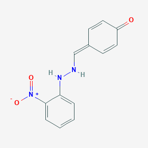 molecular formula C13H11N3O3 B325665 4-[[2-(2-nitrophenyl)hydrazinyl]methylidene]cyclohexa-2,5-dien-1-one 