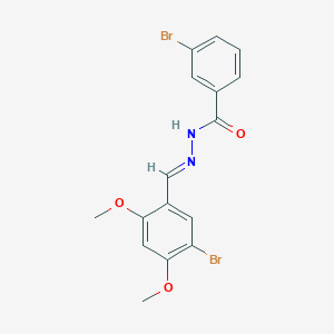 molecular formula C16H14Br2N2O3 B325667 3-bromo-N'-(5-bromo-2,4-dimethoxybenzylidene)benzohydrazide 