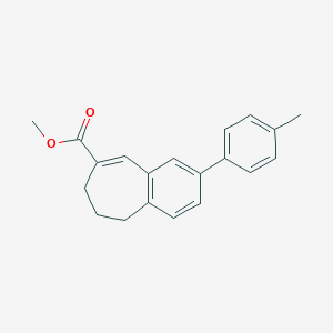molecular formula C20H20O2 B3256671 methyl 2-p-tolyl-6,7-dihydro-5H-benzo[7]annulene-8-carboxylate CAS No. 274673-50-6