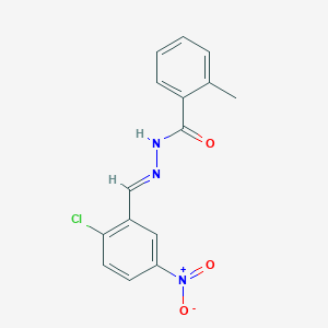 molecular formula C15H12ClN3O3 B325668 N'-(2-chloro-5-nitrobenzylidene)-2-methylbenzohydrazide 