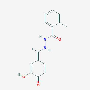 N'-[(E)-(3-hydroxy-4-oxocyclohexa-2,5-dien-1-ylidene)methyl]-2-methylbenzohydrazide