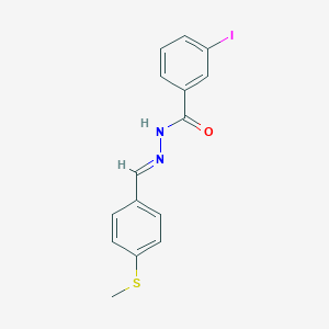molecular formula C15H13IN2OS B325670 3-iodo-N'-[4-(methylsulfanyl)benzylidene]benzohydrazide 