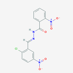 molecular formula C14H9ClN4O5 B325674 N'-(2-chloro-5-nitrobenzylidene)-2-nitrobenzohydrazide 