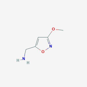 molecular formula C5H8N2O2 B3256749 5-Aminomethyl-3-methoxyisoxazole CAS No. 2763-94-2