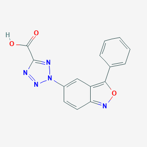 molecular formula C15H9N5O3 B032568 2-(3-Phenyl-2,1-benzisoxazol-5-yl)-2H-tetrazole-5-carboxylic Acid CAS No. 951896-38-1