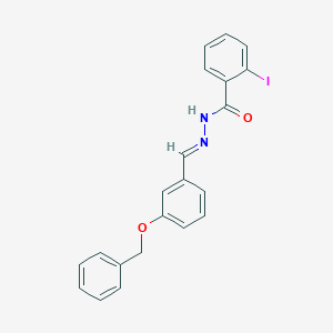 molecular formula C21H17IN2O2 B325682 N'-[3-(benzyloxy)benzylidene]-2-iodobenzohydrazide CAS No. 316137-65-2