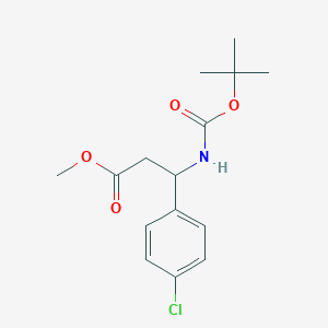 Methyl 3-((tert-butoxycarbonyl)amino)-3-(4-chlorophenyl)propanoate