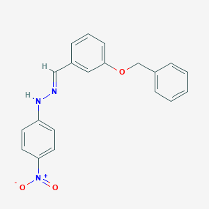 molecular formula C20H17N3O3 B325685 3-(Benzyloxy)benzaldehyde {4-nitrophenyl}hydrazone 