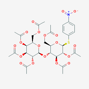 molecular formula C32H39NO19S B3256861 4-Nitrophenyl 4-O-(2,3,4,6-tetra-O-acetyl-b-D-galactopyranosyl)-2,3,6-tri-O-acetyl-b-D-thioglucopyranoside CAS No. 27894-81-1