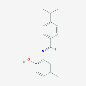 molecular formula C17H19NO B325691 2-[(4-Isopropylbenzylidene)amino]-4-methylphenol 