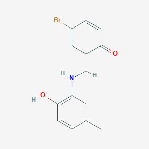 (6E)-4-bromo-6-[(2-hydroxy-5-methylanilino)methylidene]cyclohexa-2,4-dien-1-one