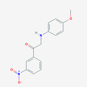 molecular formula C15H14N2O4 B3256936 2-((4-Methoxyphenyl)amino)-1-(3-nitrophenyl)ethanone CAS No. 27996-88-9