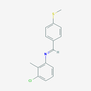 molecular formula C15H14ClNS B325695 3-chloro-2-methyl-N-[4-(methylsulfanyl)benzylidene]aniline 