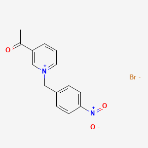 molecular formula C14H13BrN2O3 B3256991 3-Acetyl-1-[(4-nitrophenyl)methyl]pyridin-1-ium bromide CAS No. 28120-02-7