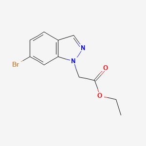 molecular formula C11H11BrN2O2 B3256999 1H-Indazole-1-acetic acid, 6-bromo-, ethyl ester CAS No. 281204-65-7