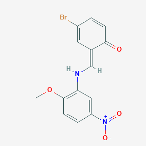 molecular formula C14H11BrN2O4 B325701 (6E)-4-bromo-6-[(2-methoxy-5-nitroanilino)methylidene]cyclohexa-2,4-dien-1-one 