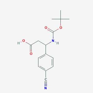 3-(4-cyanophenyl)-3-[(2-methylpropan-2-yl)oxycarbonylamino]propanoic Acid