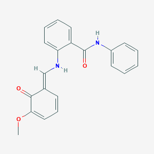 molecular formula C21H18N2O3 B325705 2-[[(E)-(5-methoxy-6-oxocyclohexa-2,4-dien-1-ylidene)methyl]amino]-N-phenylbenzamide 