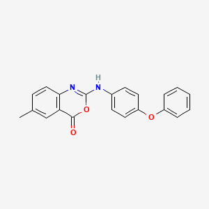 molecular formula C21H16N2O3 B3257056 6-methyl-2-[(4-phenoxyphenyl)amino]-4H-3,1-Benzoxazin-4-one CAS No. 282529-91-3