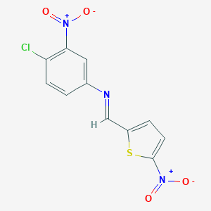 molecular formula C11H6ClN3O4S B325709 4-chloro-3-nitro-N-[(5-nitro-2-thienyl)methylene]aniline 