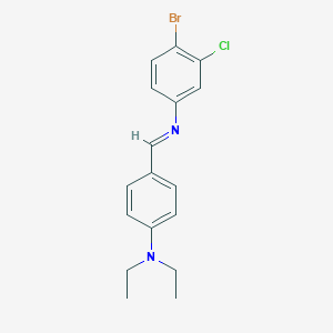 N-(4-bromo-3-chlorophenyl)-N-[4-(diethylamino)benzylidene]amine