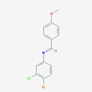 molecular formula C14H11BrClNO B325712 N-(4-bromo-3-chlorophenyl)-N-(4-methoxybenzylidene)amine 