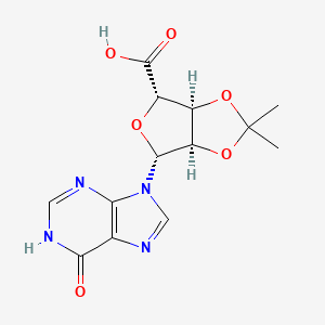 (3aS,4S,6R,6aR)-6-(6-Hydroxy-9H-purin-9-yl)-2,2-dimethyltetrahydrofuro[3,4-d][1,3]dioxole-4-carboxylic acid