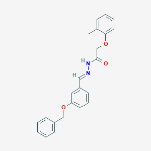 molecular formula C23H22N2O3 B325717 2-(2-methylphenoxy)-N-[(E)-(3-phenylmethoxyphenyl)methylideneamino]acetamide CAS No. 300673-64-7