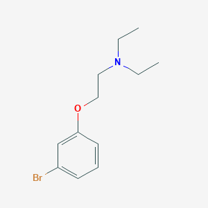 molecular formula C12H18BrNO B3257310 2-(3-bromophenoxy)-N,N-diethylethanamine CAS No. 28706-04-9