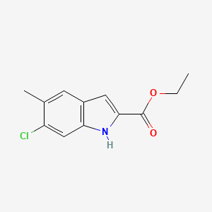 molecular formula C12H12ClNO2 B3257320 ethyl 6-chloro-5-methyl-1H-indole-2-carboxylate CAS No. 287384-74-1