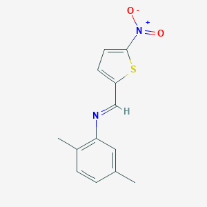 molecular formula C13H12N2O2S B325737 2,5-dimethyl-N-[(5-nitro-2-thienyl)methylene]aniline 