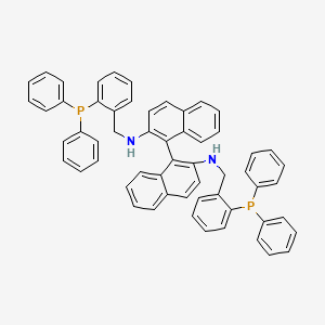 molecular formula C58H46N2P2 B3257370 N-[(2-diphenylphosphanylphenyl)methyl]-1-[2-[(2-diphenylphosphanylphenyl)methylamino]naphthalen-1-yl]naphthalen-2-amine CAS No. 288093-09-4