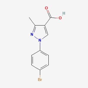 molecular formula C11H9BrN2O2 B3257393 1-(4-溴苯基)-3-甲基-1H-吡唑-4-甲酸 CAS No. 288252-18-6