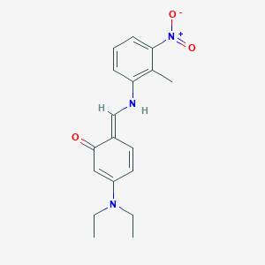 molecular formula C18H21N3O3 B325745 (6E)-3-(diethylamino)-6-[(2-methyl-3-nitroanilino)methylidene]cyclohexa-2,4-dien-1-one 