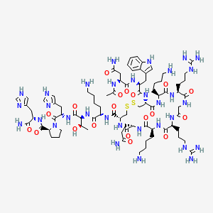 molecular formula C81H128N32O19S2 B3257473 Ac-NWCKRGRKQCKTHPH-NH CAS No. 289634-54-4