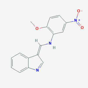 molecular formula C16H13N3O3 B325748 N-[(Z)-indol-3-ylidenemethyl]-2-methoxy-5-nitroaniline 