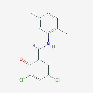 (6E)-2,4-dichloro-6-[(2,5-dimethylanilino)methylidene]cyclohexa-2,4-dien-1-one