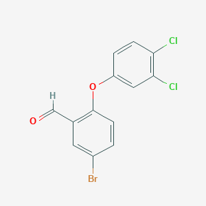 molecular formula C13H7BrCl2O2 B3257496 5-Bromo-2-(3,4-dichlorophenoxy)benzaldehyde CAS No. 289718-03-2
