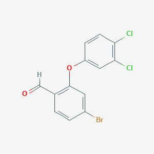 molecular formula C13H7BrCl2O2 B3257499 4-Bromo-2-(3,4-dichlorophenoxy)-benzaldehyde CAS No. 289718-04-3
