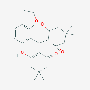 molecular formula C25H32O5 B325751 2-[(2-Ethoxyphenyl)-(2-hydroxy-4,4-dimethyl-6-oxocyclohexen-1-yl)methyl]-5,5-dimethylcyclohexane-1,3-dione CAS No. 5315-19-5
