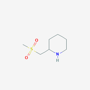 molecular formula C7H15NO2S B3257520 2-(Methylsulfonylmethyl)piperidine CAS No. 290328-52-8