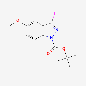 molecular formula C13H15IN2O3 B3257525 叔丁基 3-碘-5-甲氧基-1H-吲唑-1-羧酸酯 CAS No. 290368-03-5