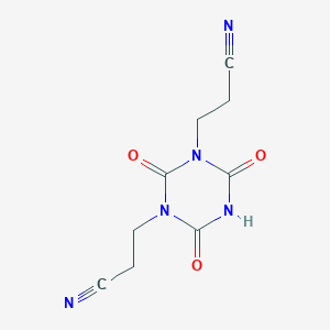 molecular formula C9H9N5O3 B3257532 3-[3-(2-Cyanoethyl)-2,4,6-trioxo-1,3,5-triazinan-1-yl]propanenitrile CAS No. 2904-27-0