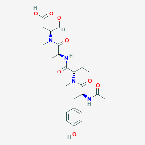 molecular formula C25H36N4O8 B3257534 Acetyl-tyrosyl-(N-methyl)valyl-alanyl-(N-methyl)aspartal CAS No. 290814-90-3