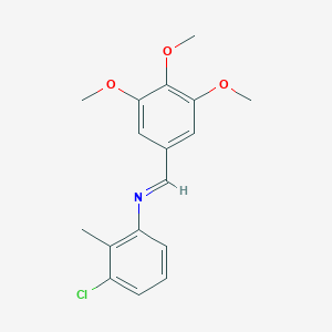 molecular formula C17H18ClNO3 B325755 N-(3-chloro-2-methylphenyl)-N-(3,4,5-trimethoxybenzylidene)amine 