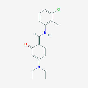 (6E)-6-[(3-chloro-2-methylanilino)methylidene]-3-(diethylamino)cyclohexa-2,4-dien-1-one
