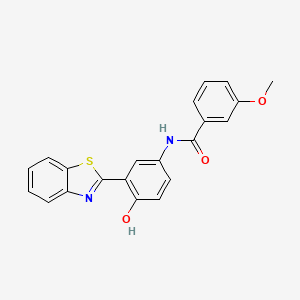 molecular formula C21H16N2O3S B3257586 N-(3-(benzo[d]thiazol-2-yl)-4-hydroxyphenyl)-3-methoxybenzamide CAS No. 292066-49-0