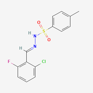 molecular formula C14H12ClFN2O2S B3257599 N'-(2-氯-6-氟苄叉)-4-甲基苯磺酰肼 CAS No. 292077-80-6