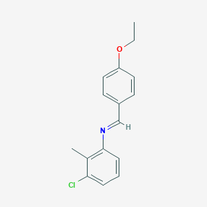 molecular formula C16H16ClNO B325761 3-chloro-N-(4-ethoxybenzylidene)-2-methylaniline 